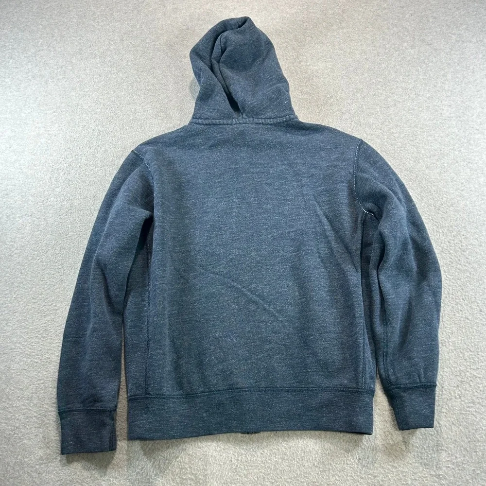 Polo Ralph Lauren Hoodie Mens M Blue Full Zip Red Pony Logo Waffle Lined Hood